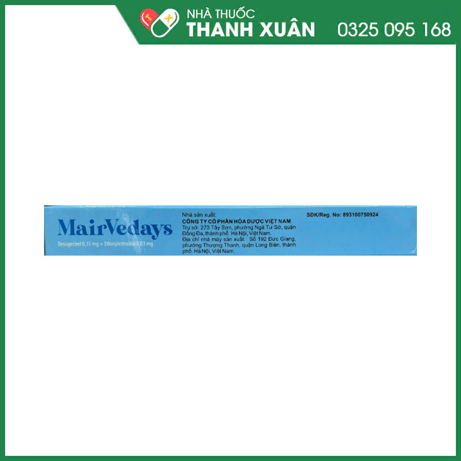 MairVedays thuốc tránh thai hàng ngày
